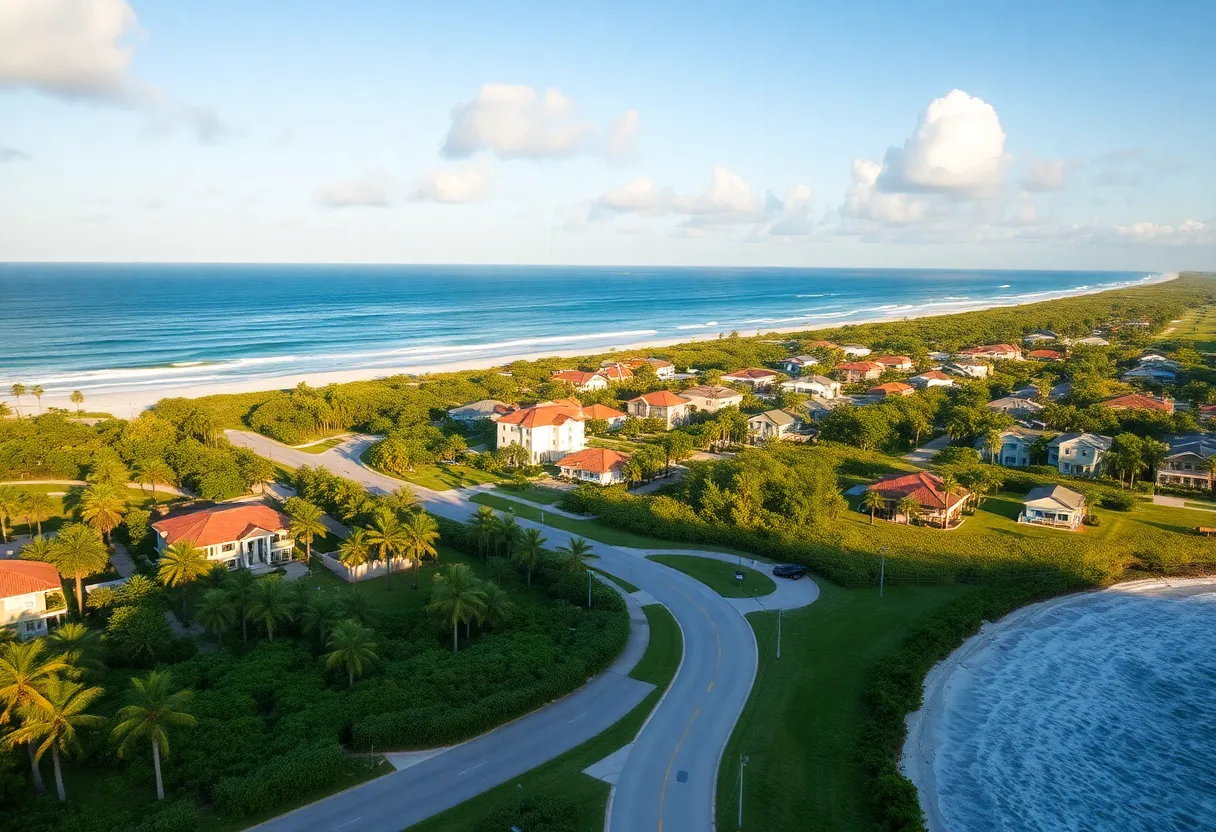 Scenic view of new real estate developments on Florida's Treasure Coast