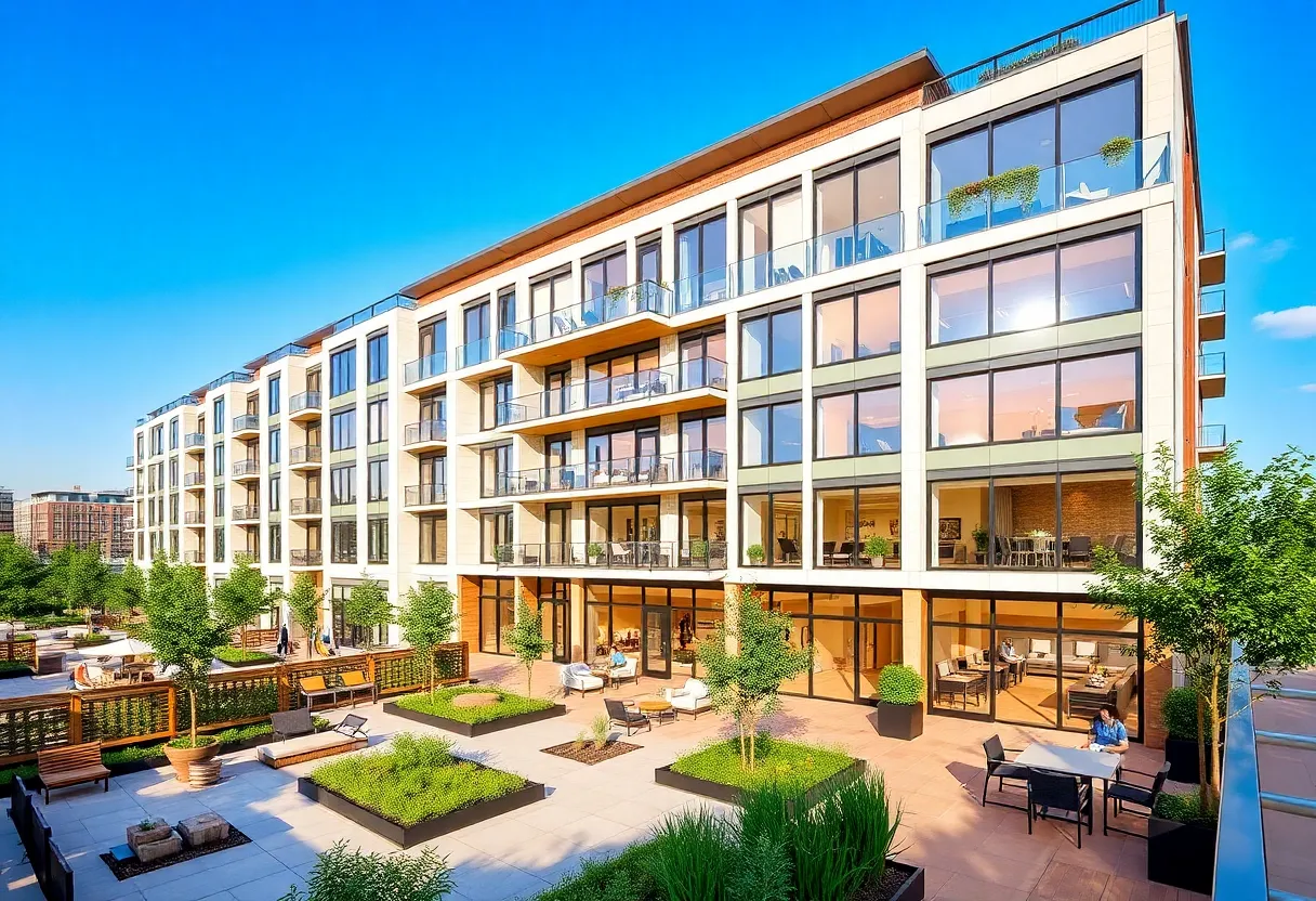 Mixed-use development construction site in San Mateo