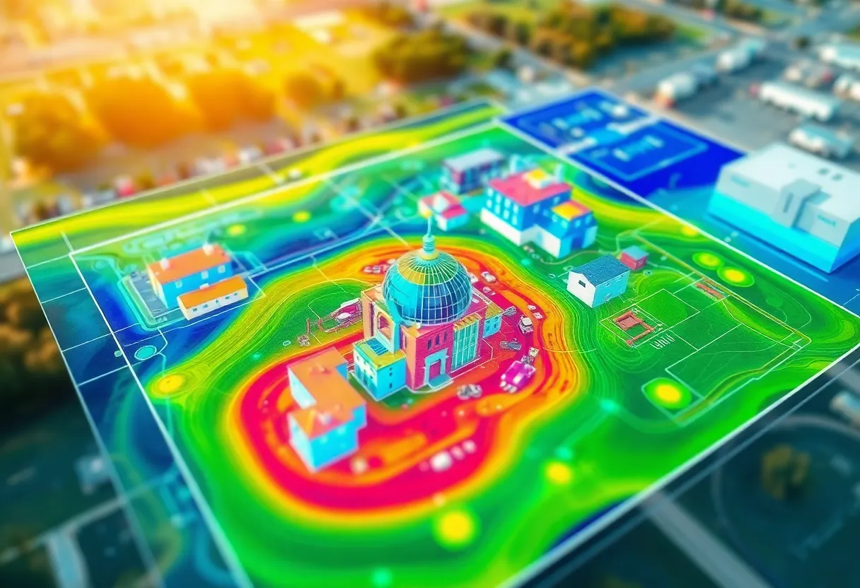 3D model representation in DJI Terra software displaying Gaussian Splatting technology.