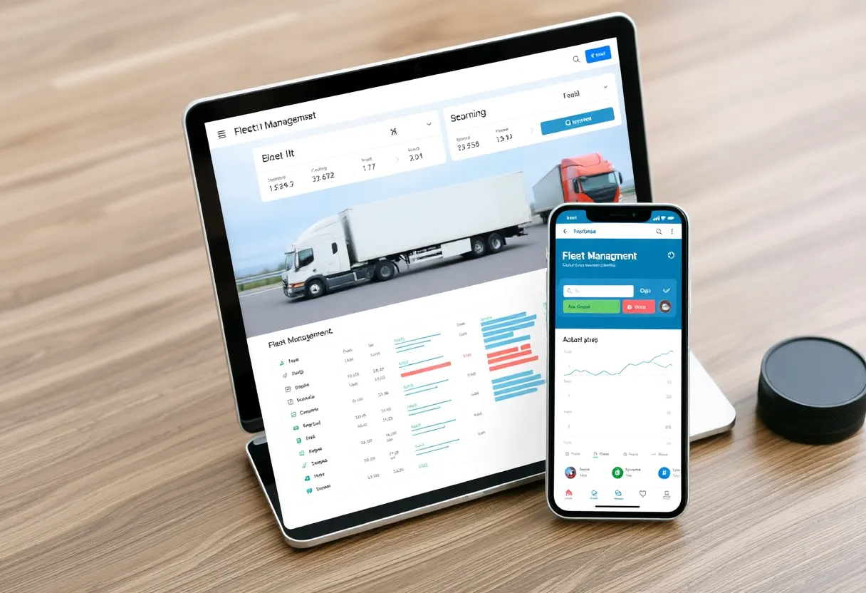 Modern fleet management software interface demonstrating real-time data capabilities
