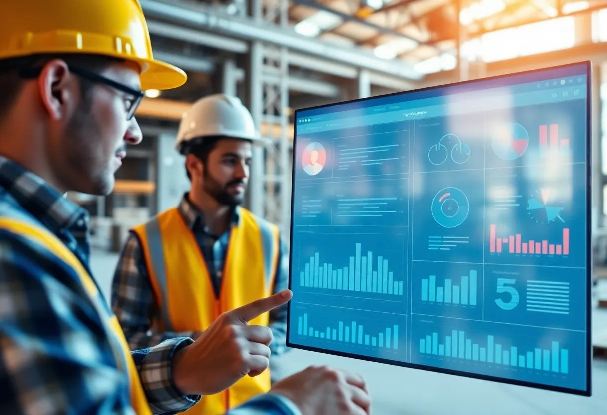 Image of GoCanvas collaboration platform in use on a construction project