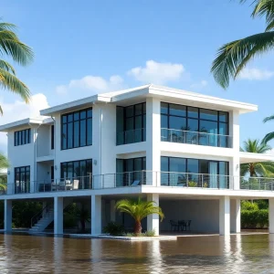 A hurricane-resistant home designed for Florida's severe weather, showcasing structural upgrades and storm-proof features.