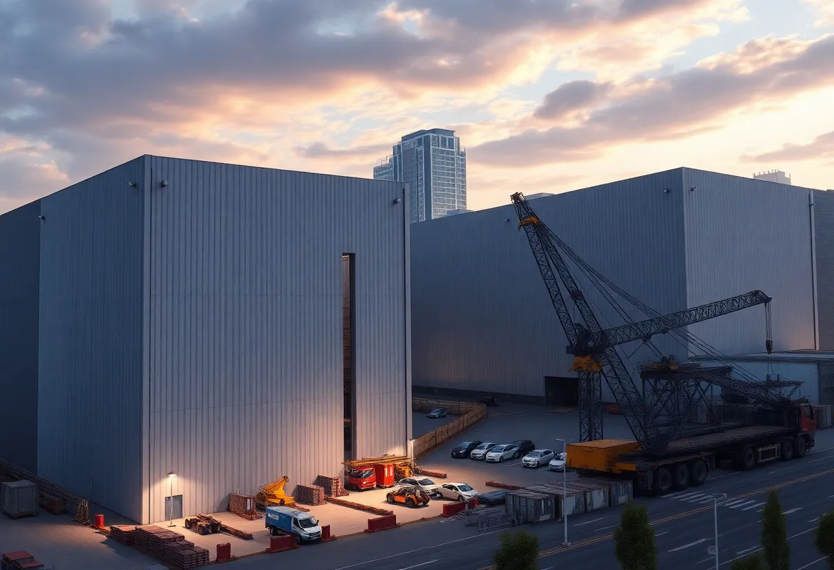 Construction of Joyce Kilmer Logistics Center in New Brunswick, NJ