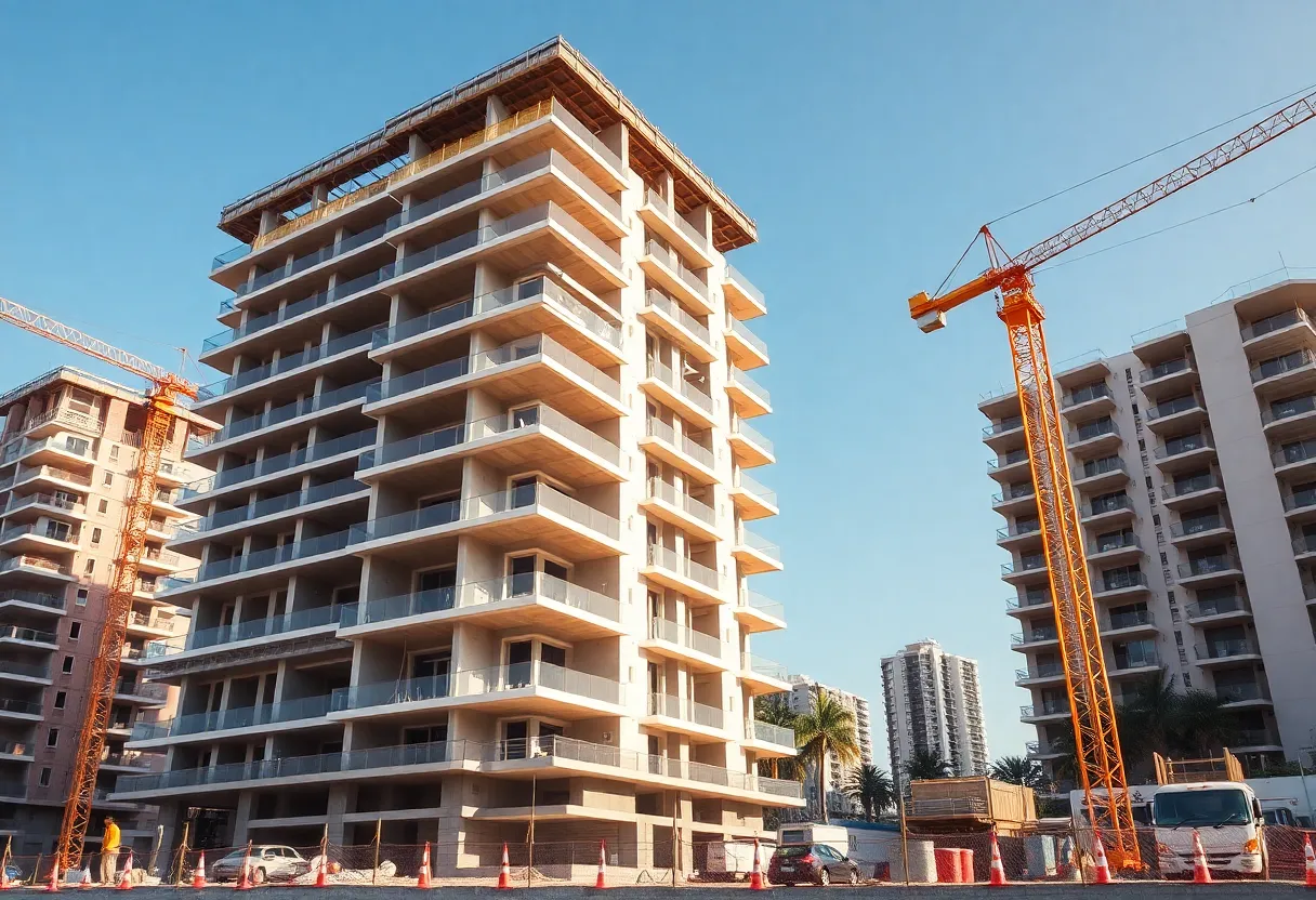 Construction of Nexo Residences in North Miami Beach
