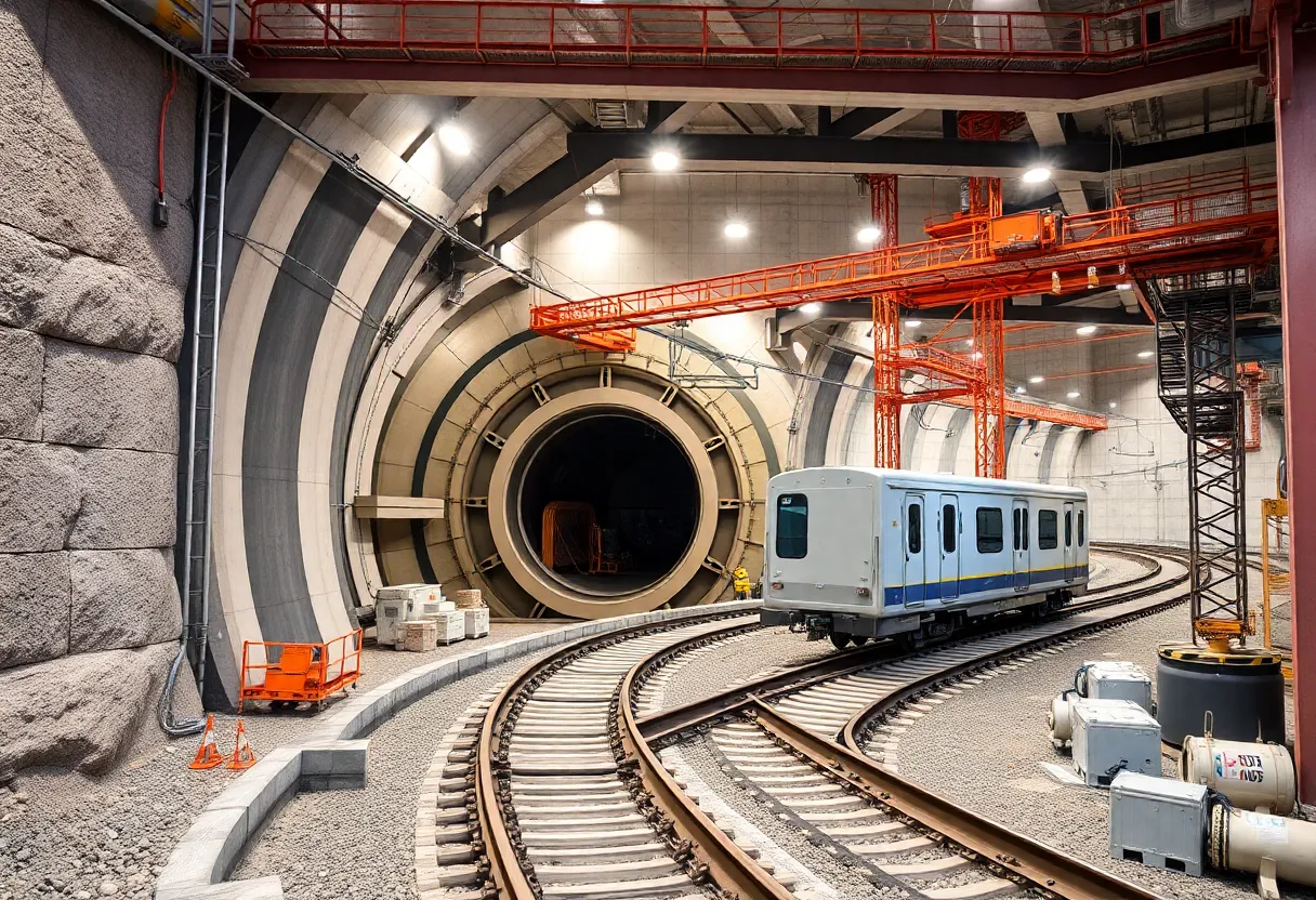 Advanced construction techniques for the Northern Link railway project in Hong Kong.