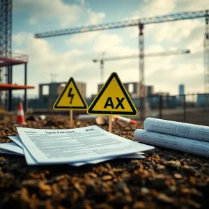 Visual representation of tax evasion related to construction