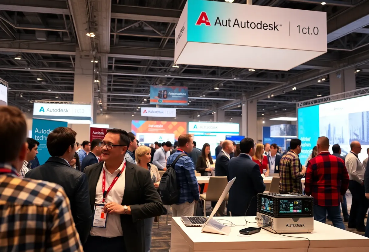 Attendees engaged at Autodesk University conference
