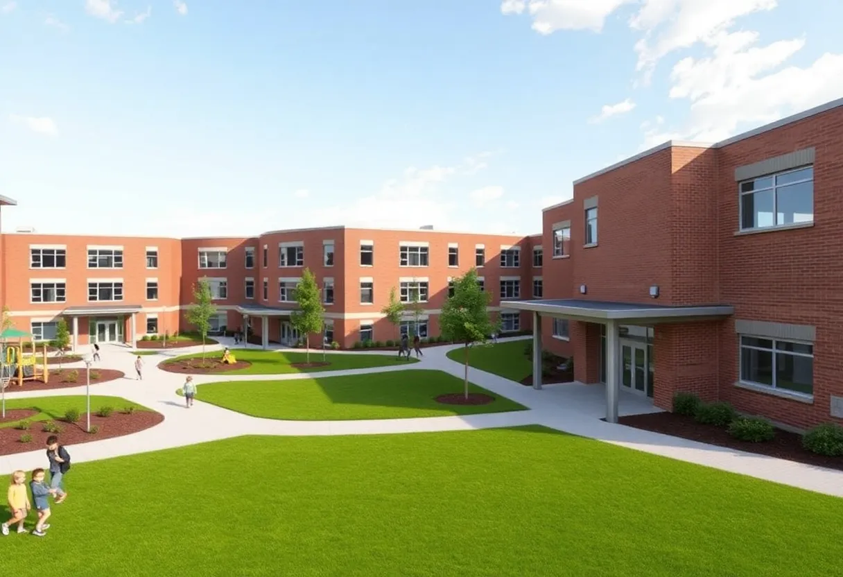 Architectural rendering of new schools in Cedar Rapids