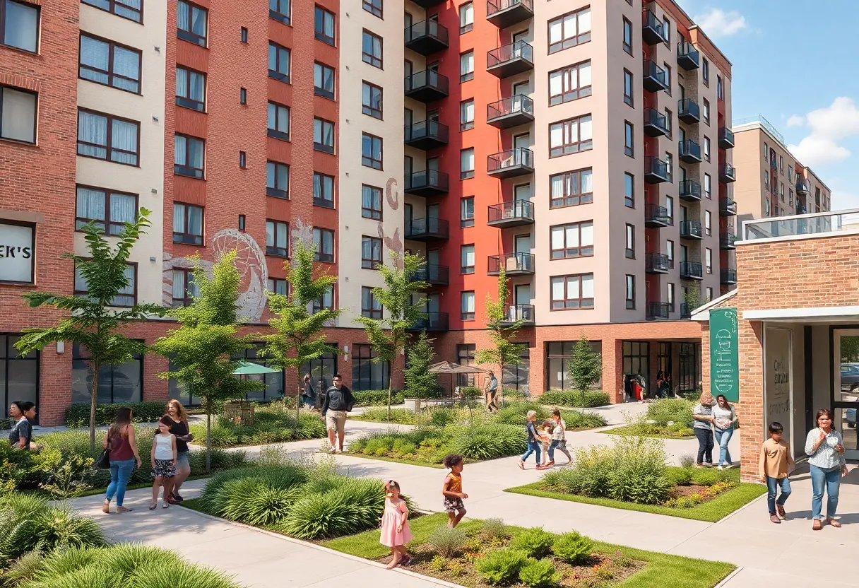 Artist's concept of the affordable housing project in Fort Worth