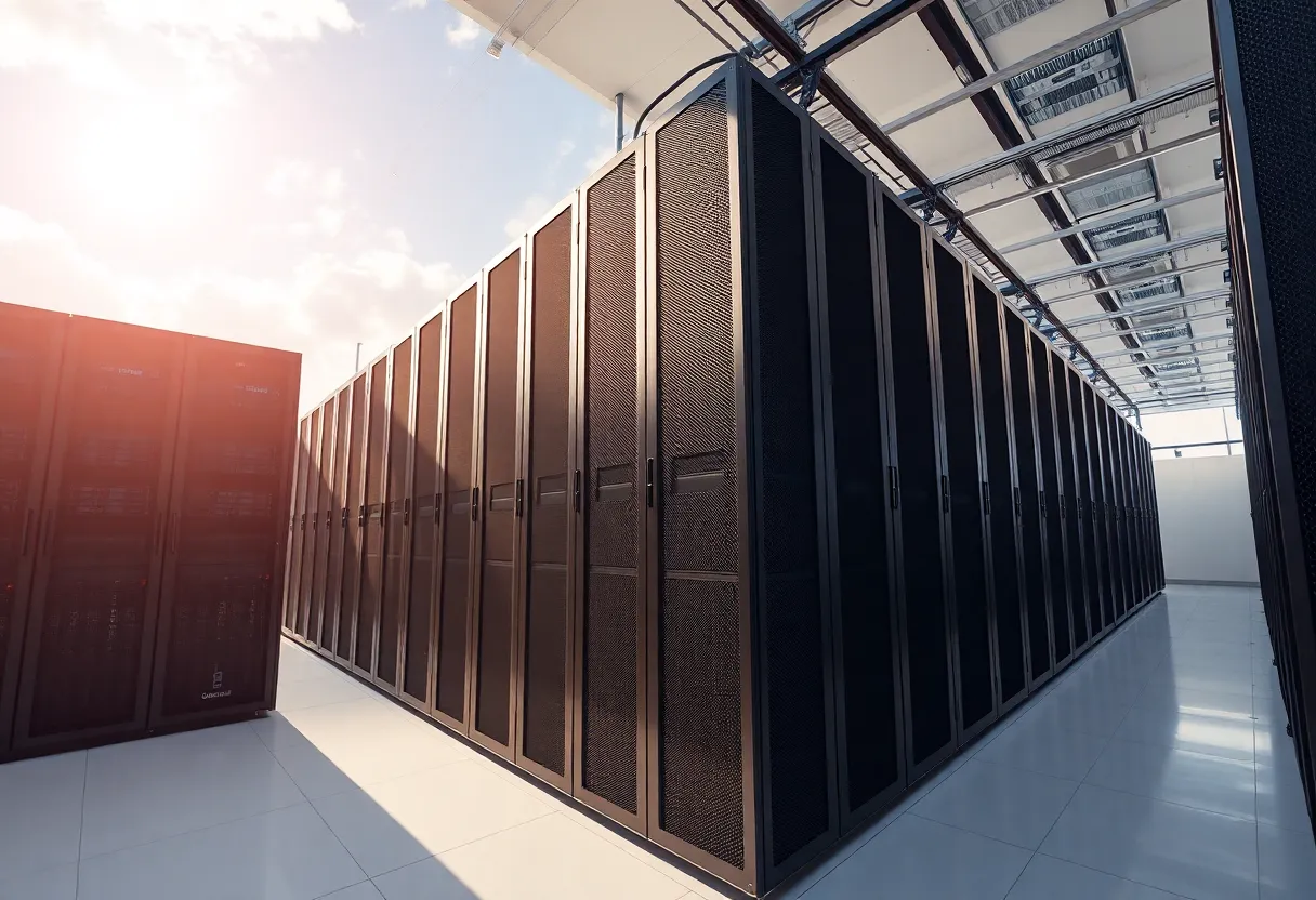 Data center facility illustrating AI technology in Texas