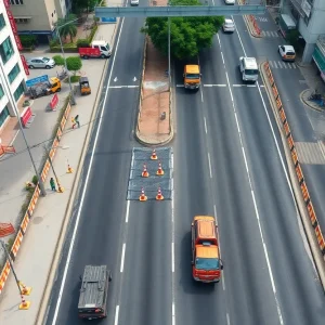 Construction site of road improvements in Palm Coast
