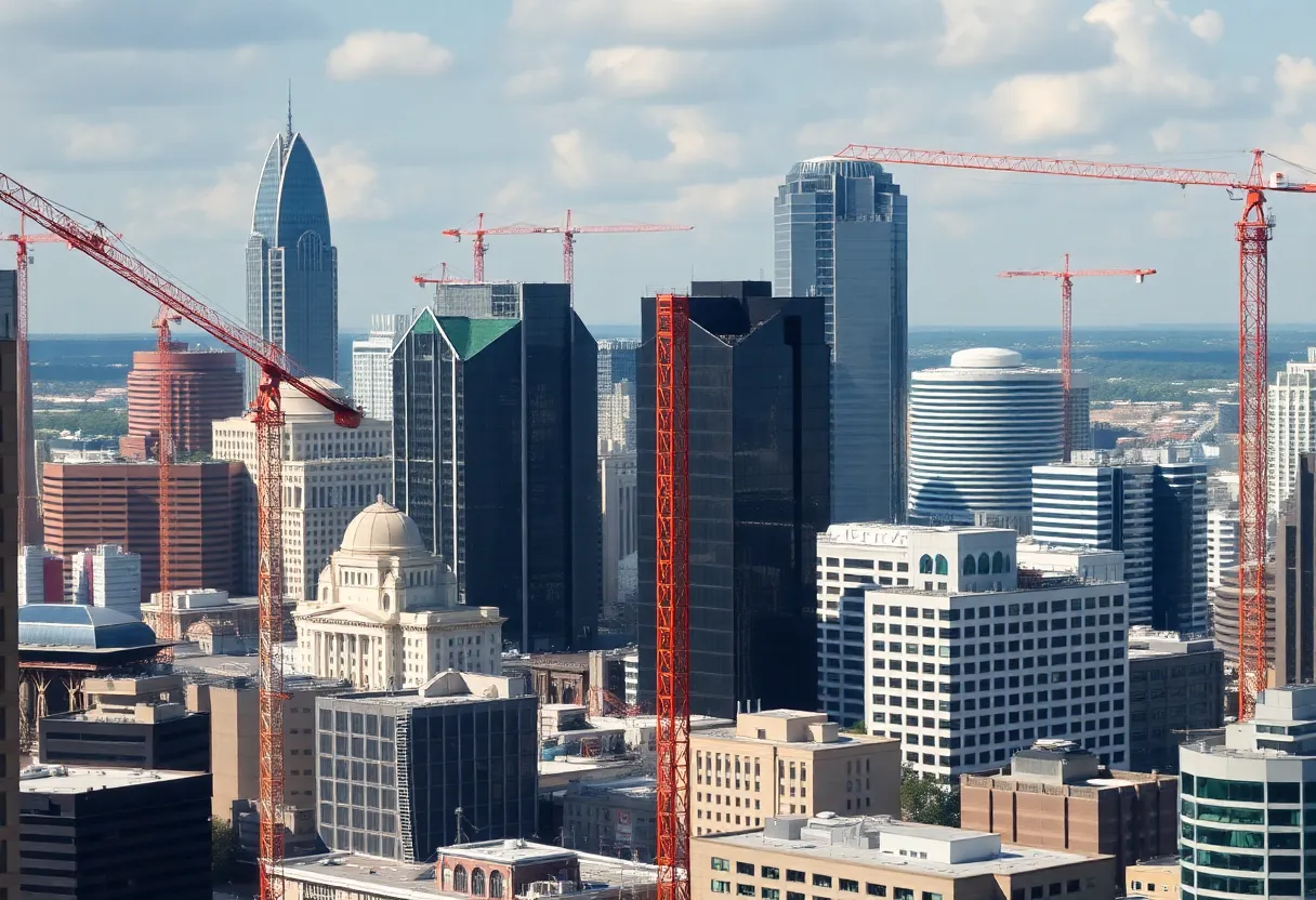 Construction activity in Atlanta demonstrating growth and development