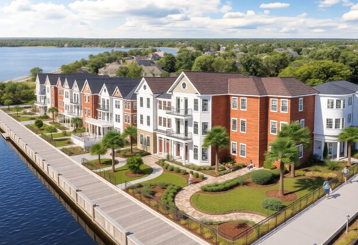 Rendering of Charleston's new waterfront residential complex