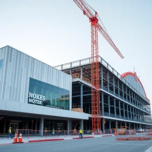 Construction site of the new convention center annex in Columbia, SC